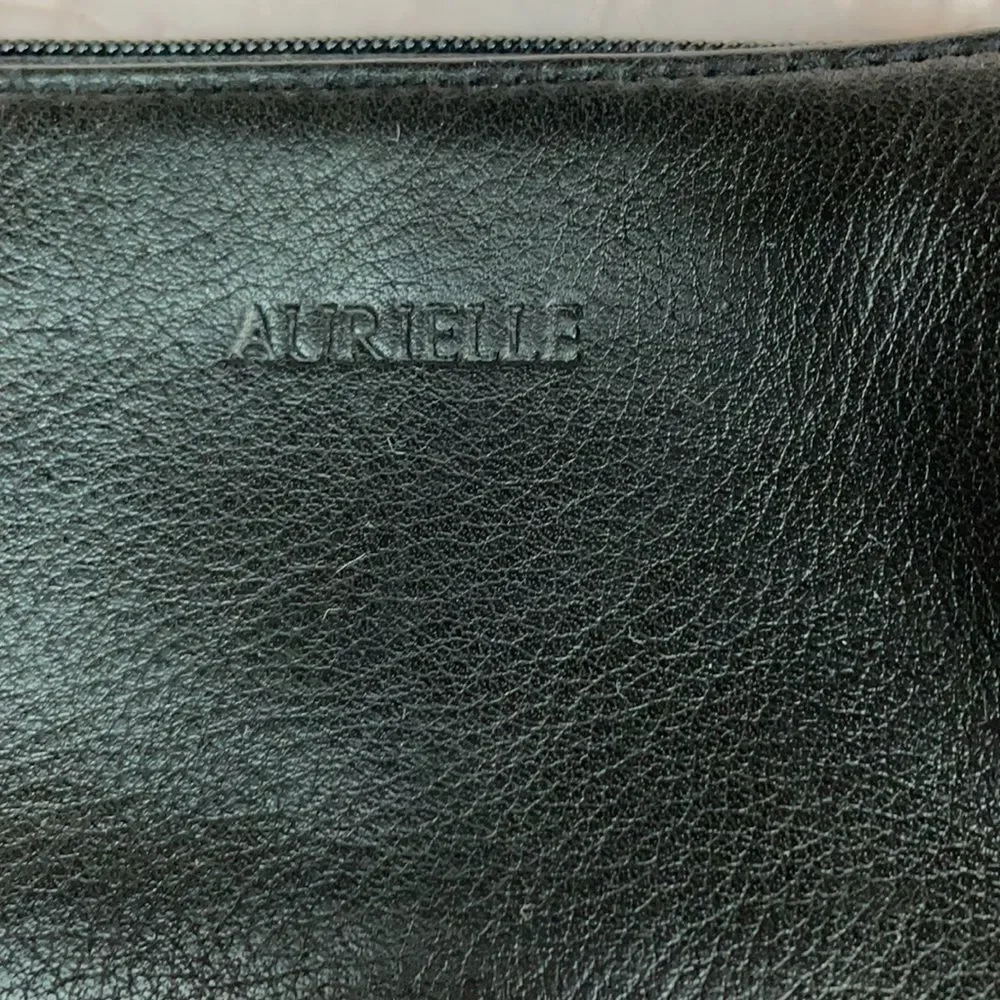 Aurielle Small Wristlet Clutch Black Leather